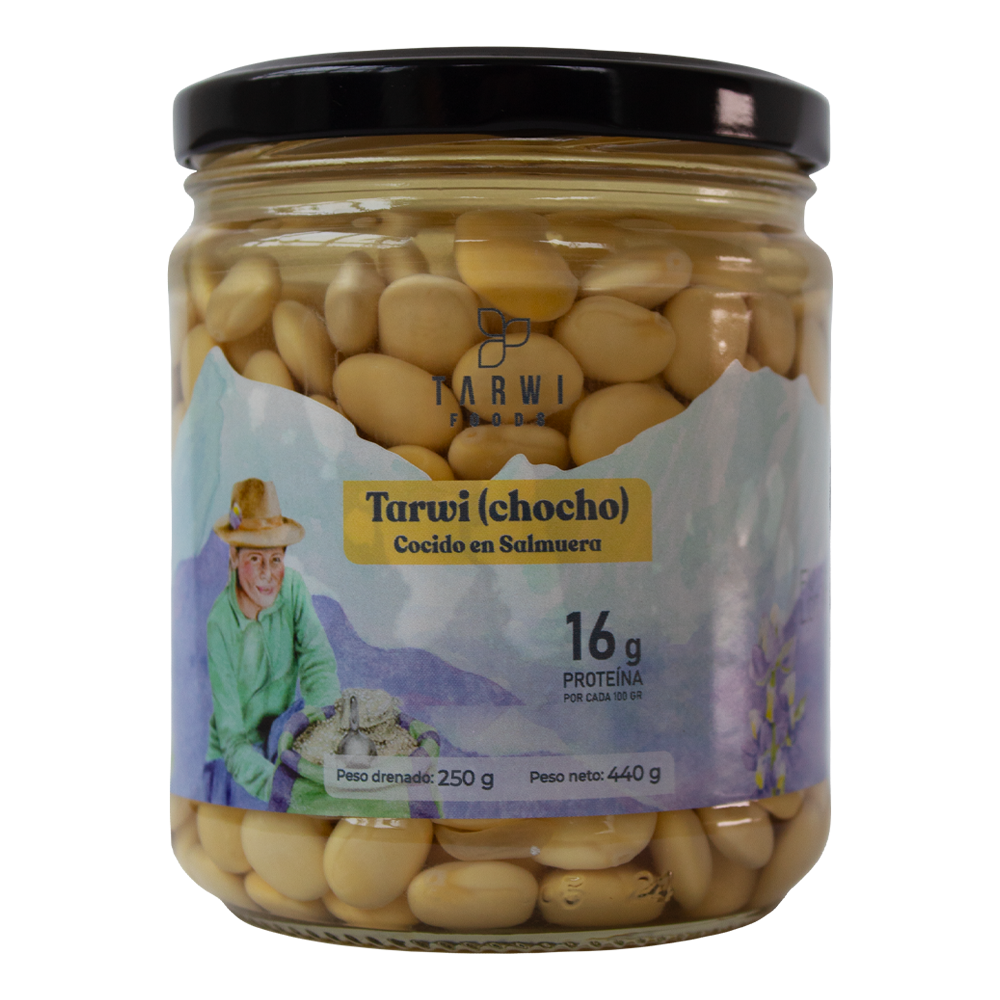 GRANOS SELECTOS DE TARWI EN SALMUERA - 250G (FRASCO DE VIDRIO)