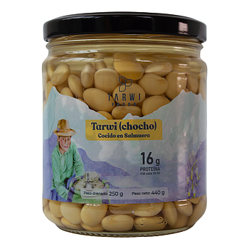 GRANOS SELECTOS DE TARWI EN SALMUERA - 250G (FRASCO DE VIDRIO)